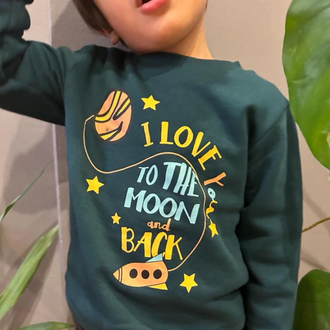 Yeşil Uzay Temalı Sweatshirt