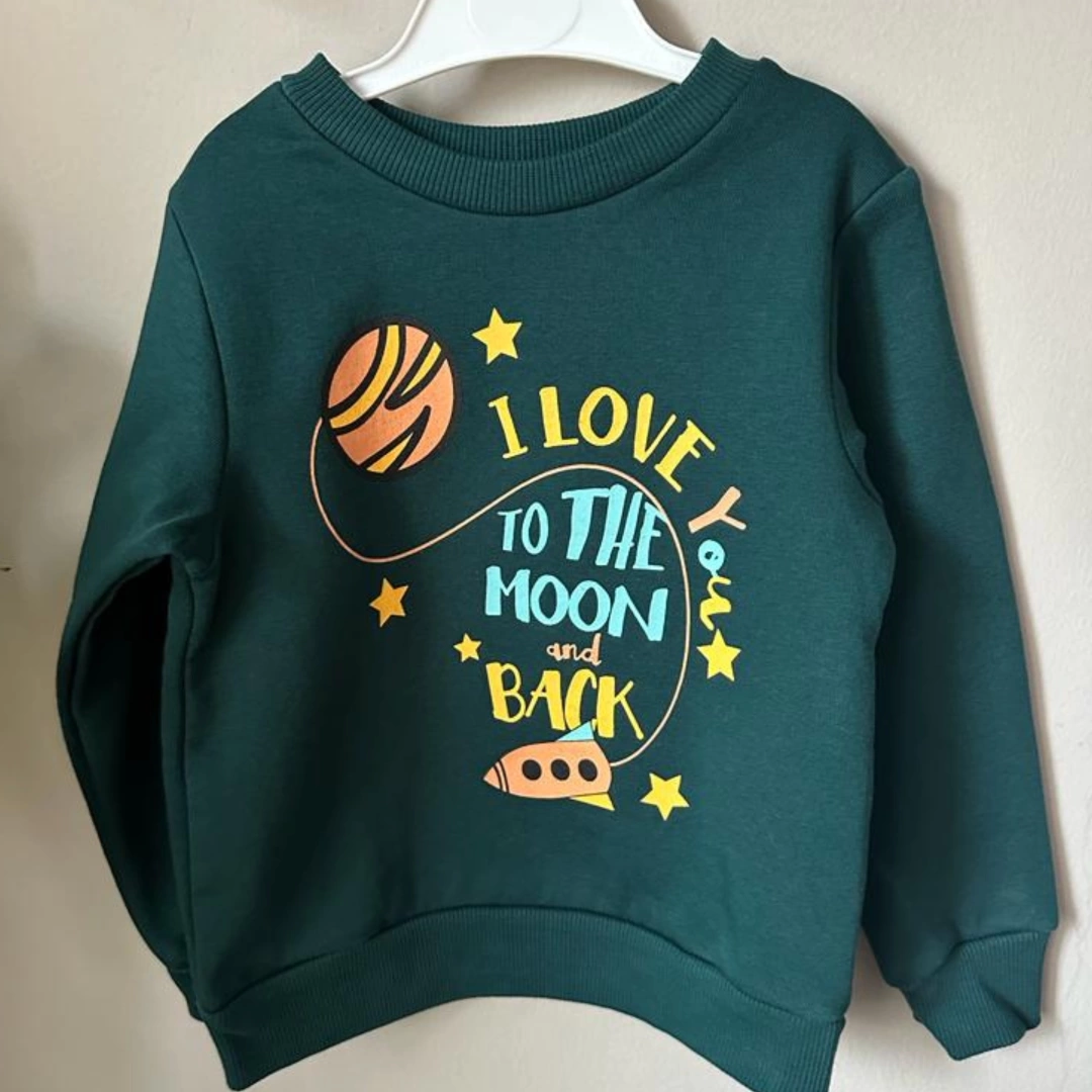 Yeşil Uzay Temalı Sweatshirt