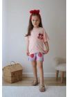 Çilekli Minnie Tayt Şort Takım