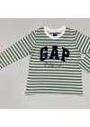 GAP Yeşil Çizgili Uzun Kollu T-Shirt