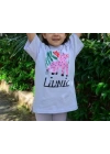 Lila Desenli T-Shirt