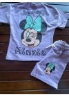 Lila Minnie Mouse Şort Takım