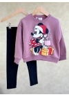 Kahve İçen Minnie Tayt Takım