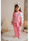 Pembe Barbie Girl 3lü Eşofman Takım