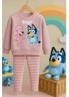 Pembe Çizgili Bluey Takım