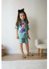 Yeşil Minnie Şort Takım