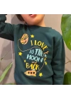 Yeşil Uzay Temalı Sweatshirt