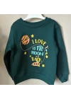 Yeşil Uzay Temalı Sweatshirt