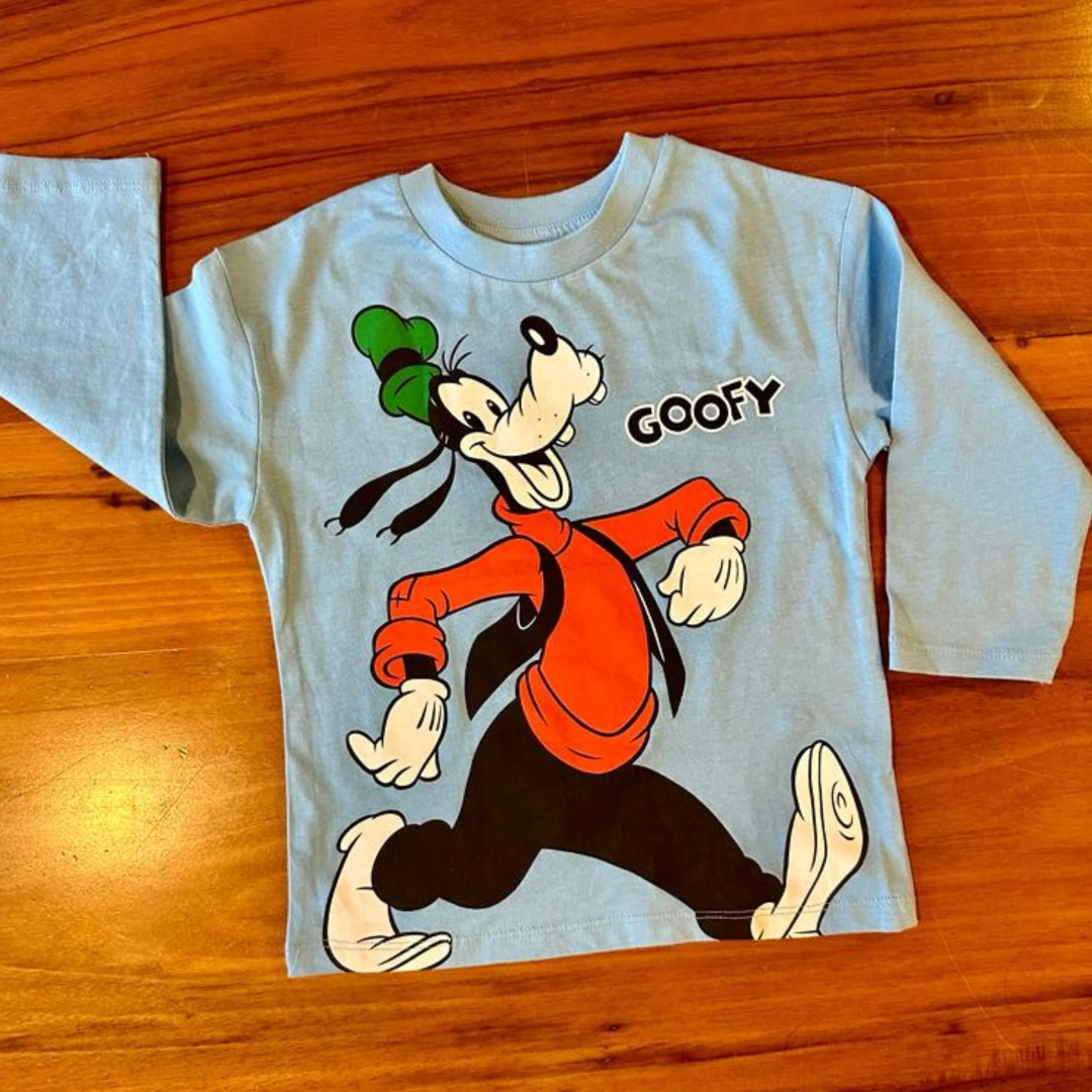 Goofy Nakışlı Uzun Kollu T-Shirt