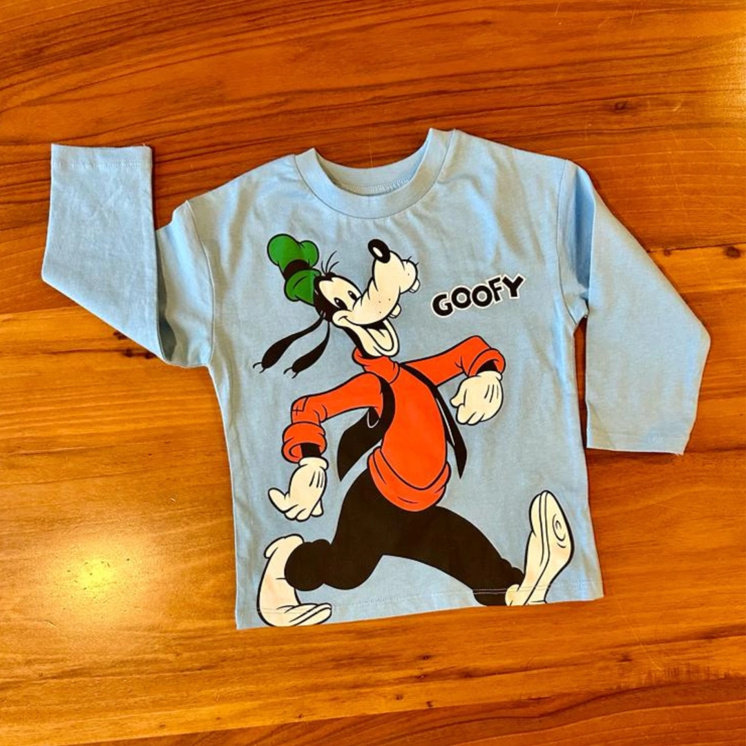 Goofy Nakışlı Uzun Kollu T-Shirt