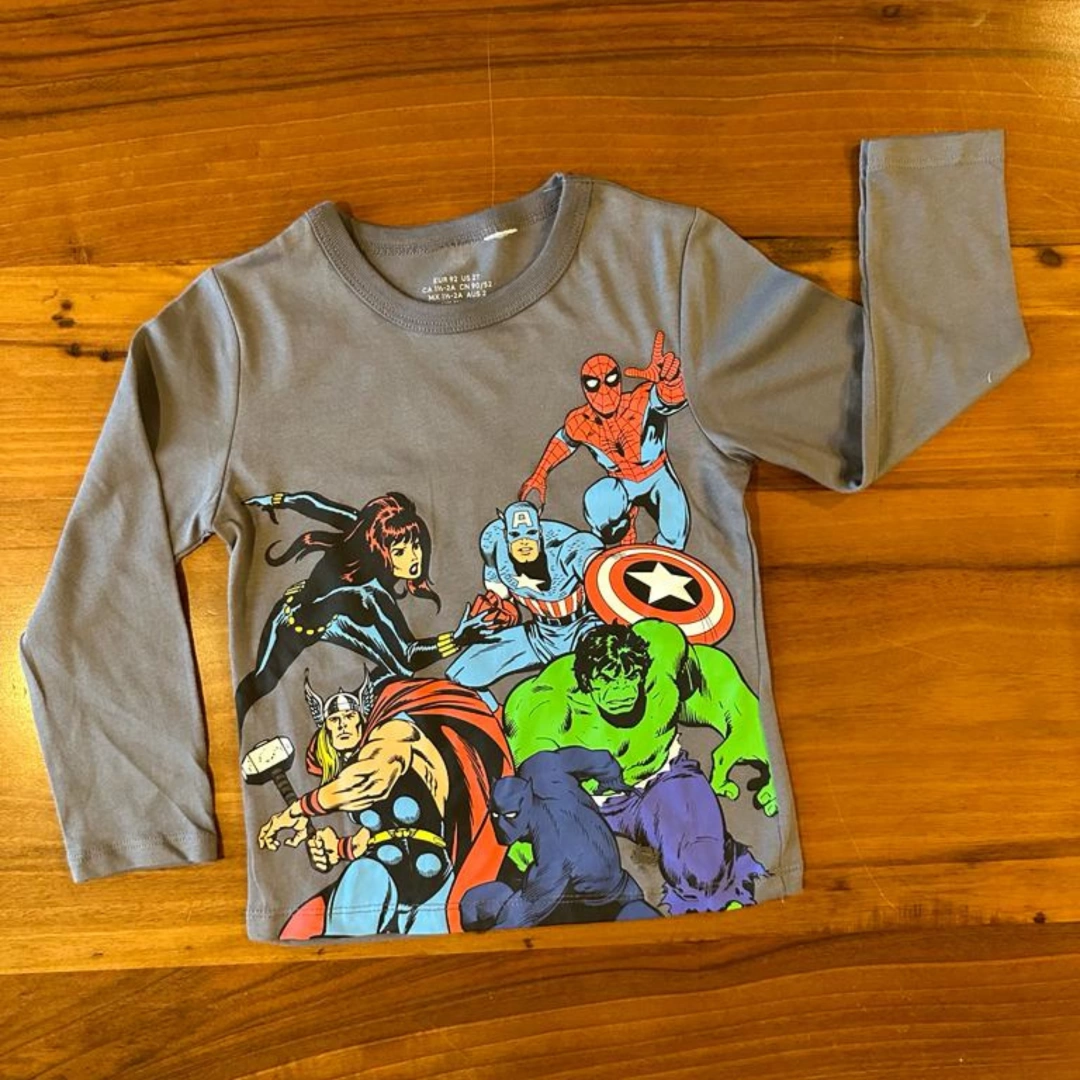 Marvel Nakışlı Uzun Kollu T-Shirt