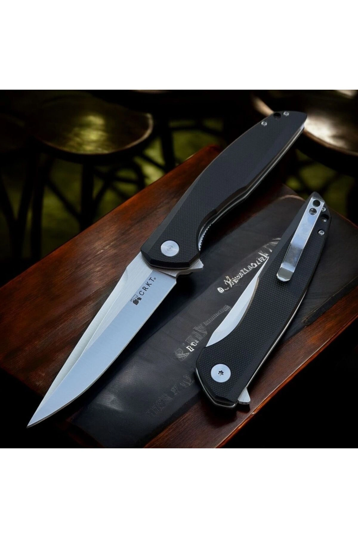 CRKT MİKA KABZE SİYAH CELİK ÇAKI 20 CM