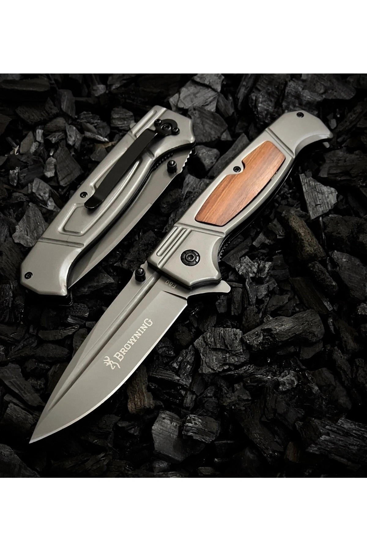 BROWNİNG AHSAP SAP DETAY 21 CM CLİPSLİ ÇAKI