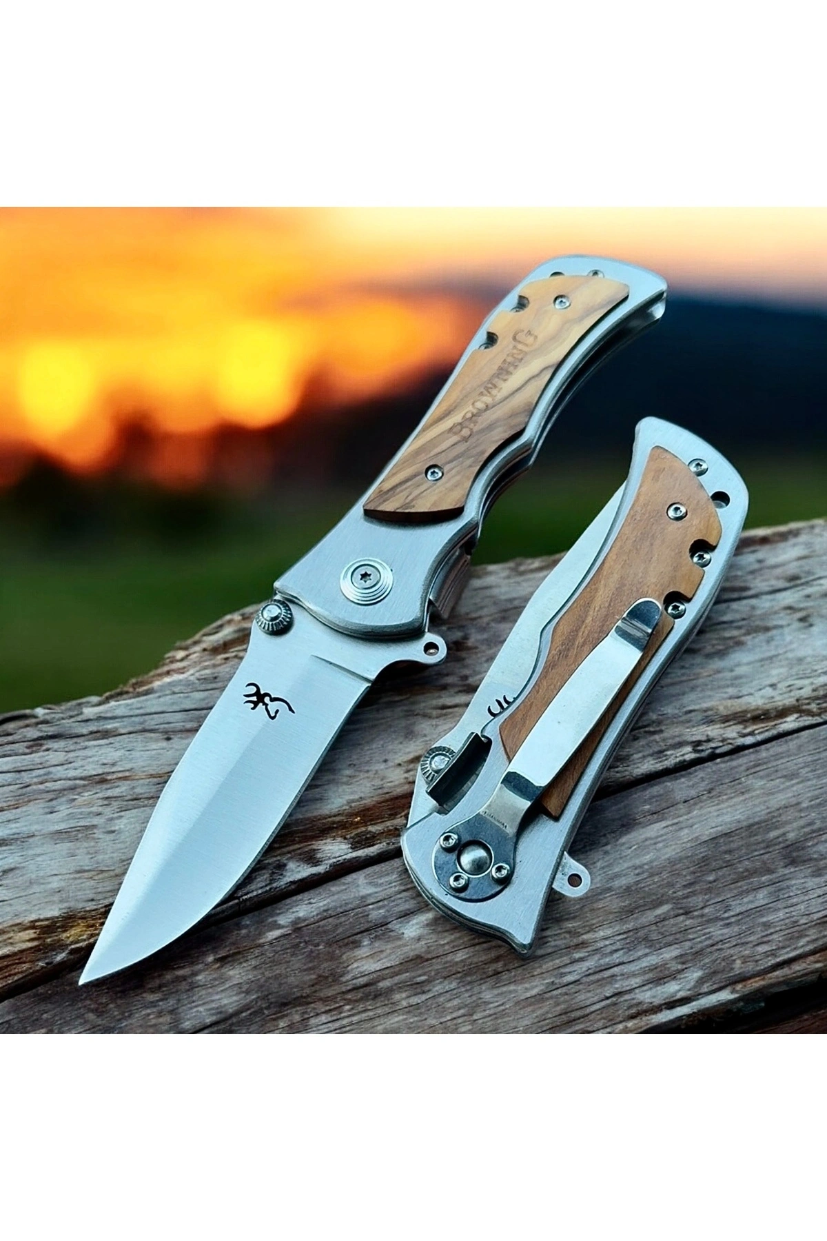 BROWNİNG ÇAKI AHSAP SAP DETAY 21 CM