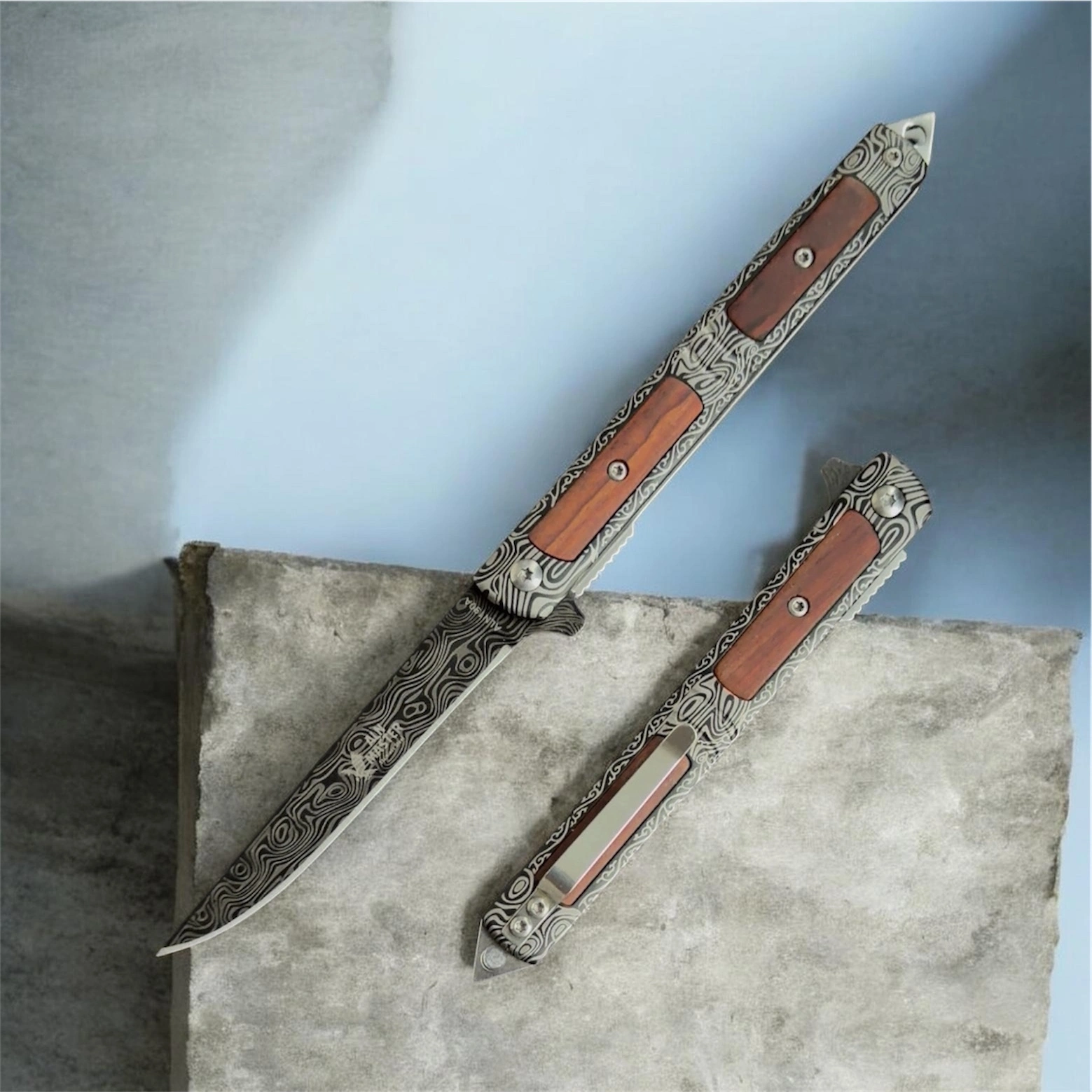 M390 AHSAP DAMASCUS DÜZ AĞIZ