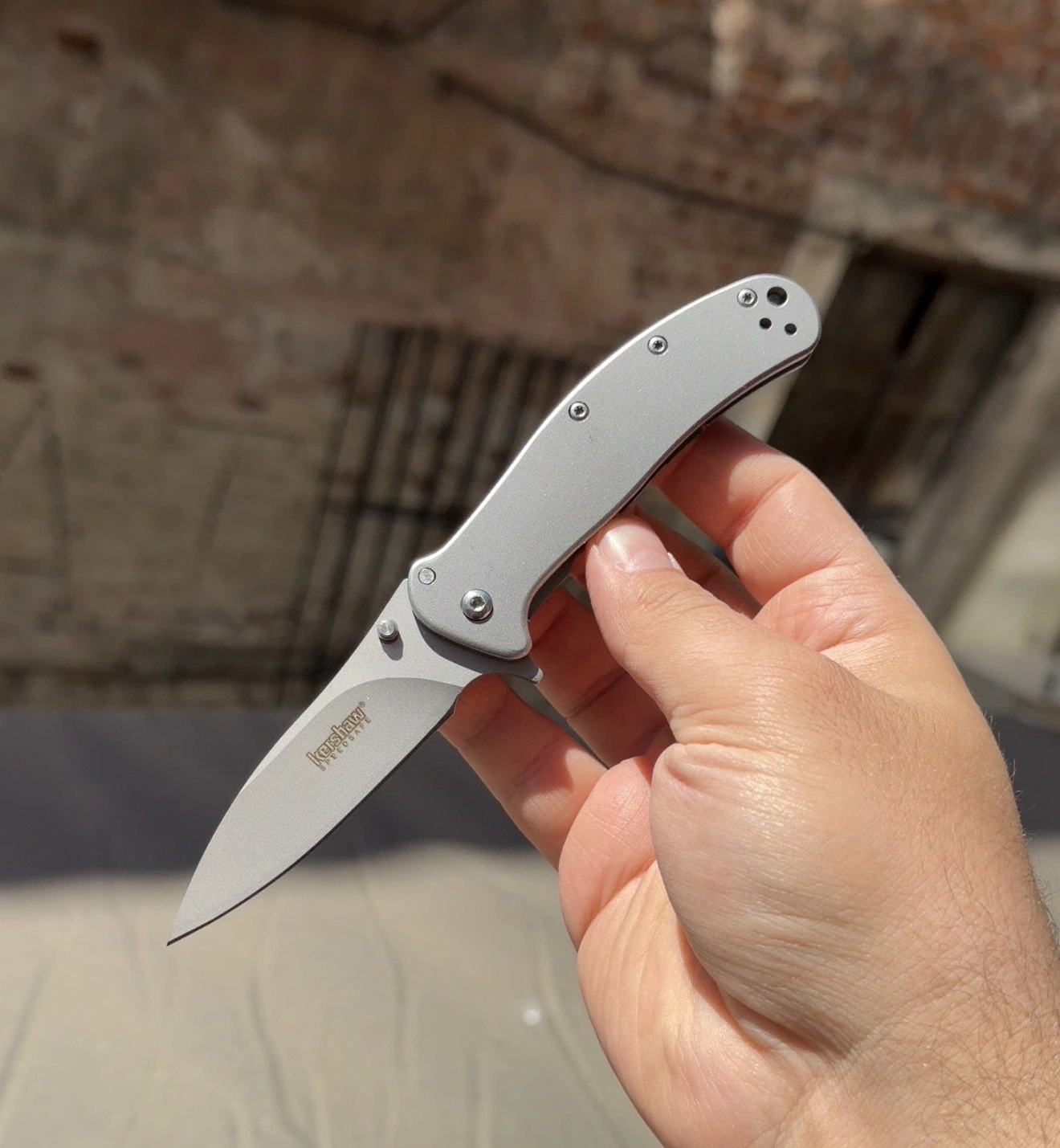 Kershaw Titanyum Gümüş Çakı 16cm