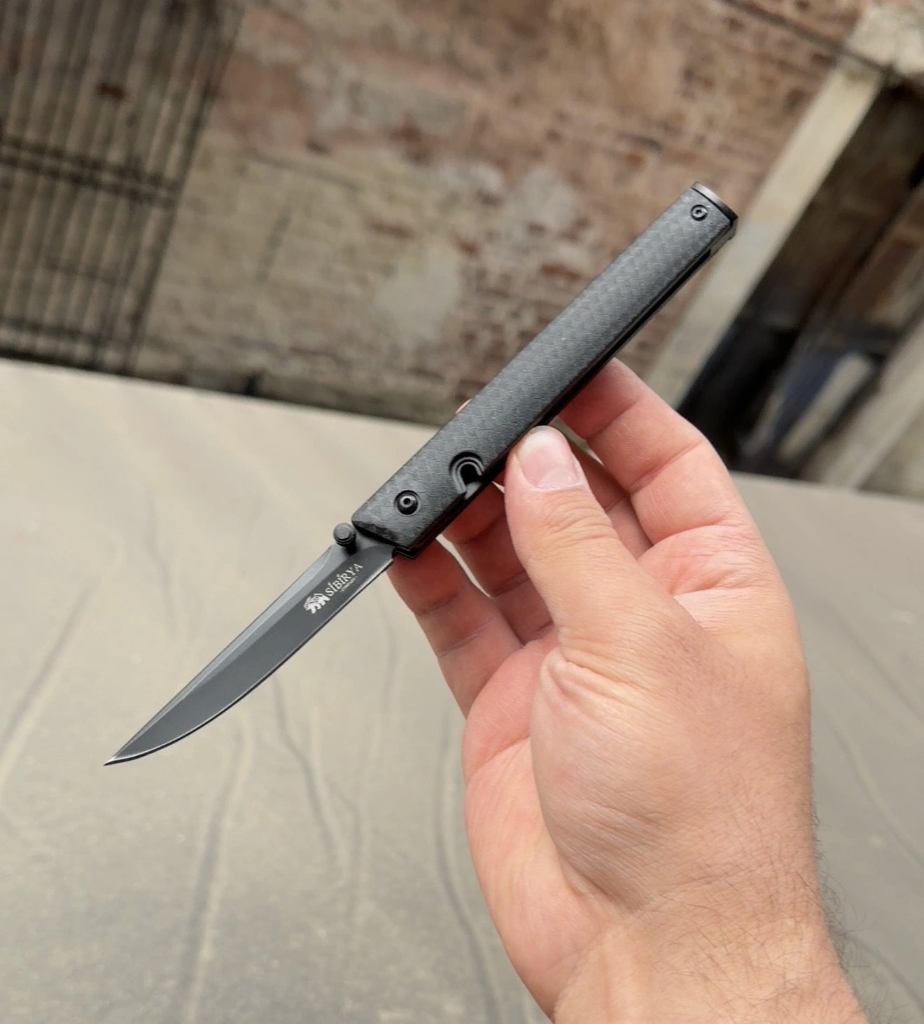 Sibirya Siyah İnce 21cm Çakı