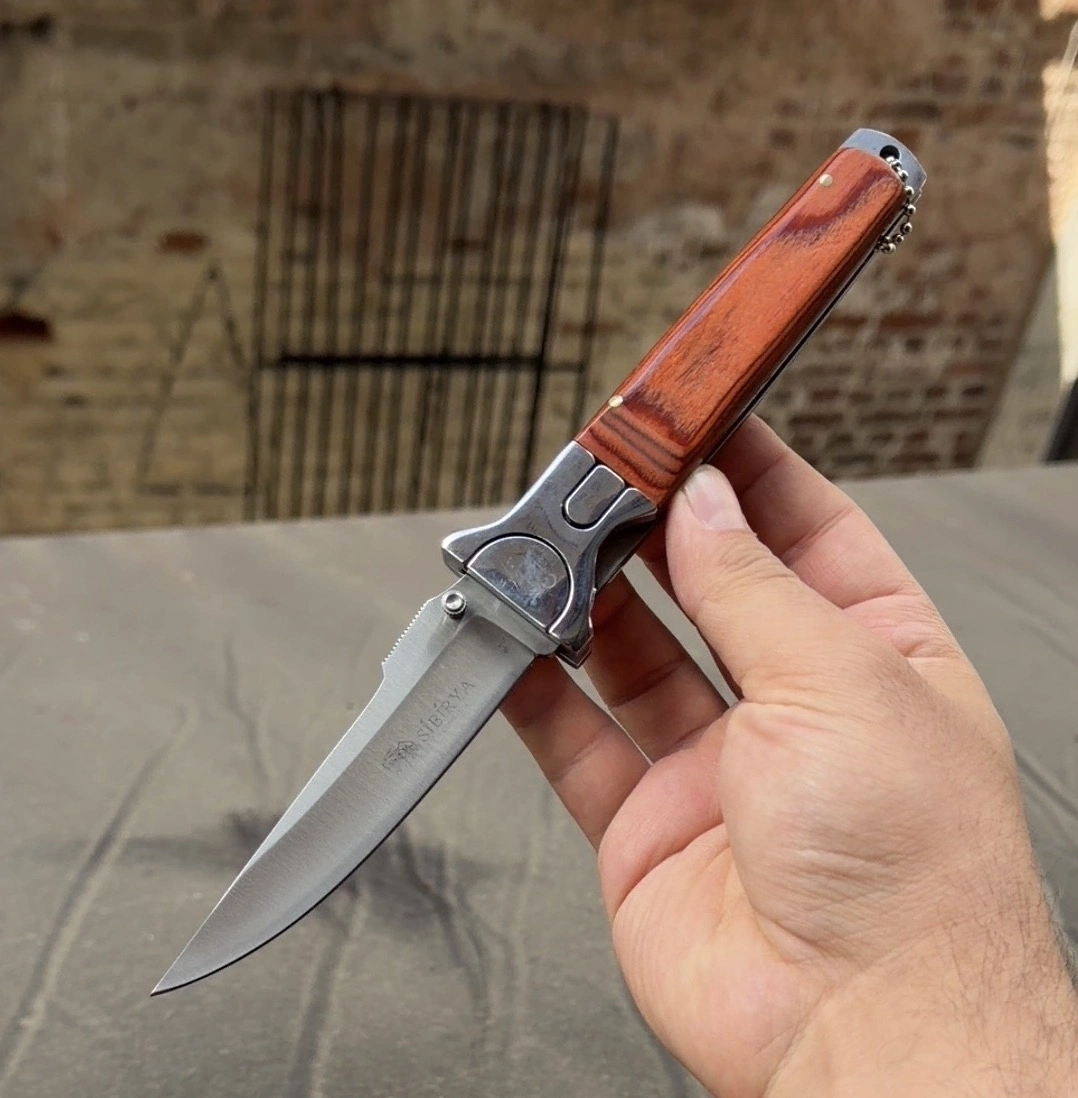 Sibirya S1119 Ahsap Kabze Çakı