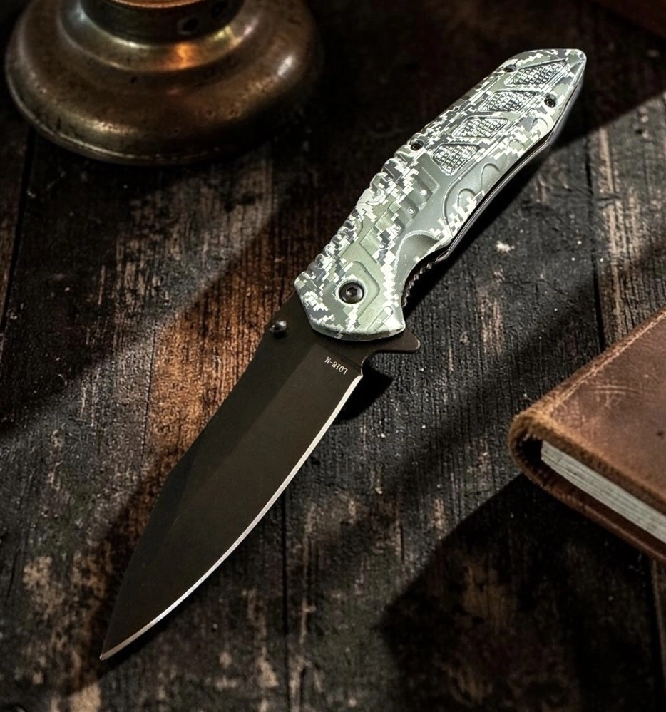 Kamuflaj Kabze L018 21cm Çelik Çakı