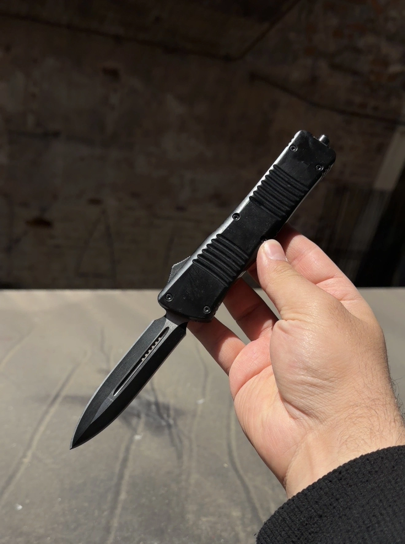 Microtech 25cm Siyah Yandan Düğmeli