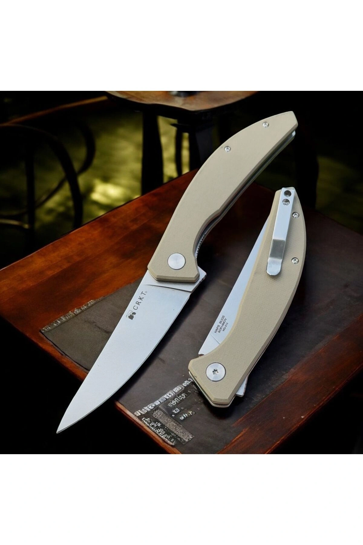 CRKT KREM MİKA KABZE CELİK ÇAKI 20 CM