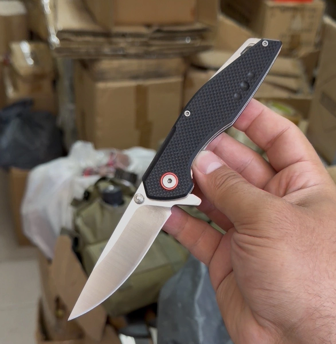 D2 ÇELİK / SİYAH KABZE PASLANMAZ ÇELİK 21CM