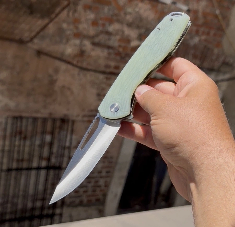 D2 ÇELİK / SU YEŞİLİ KABZE PASLANMAZ ÇELİK 21CM