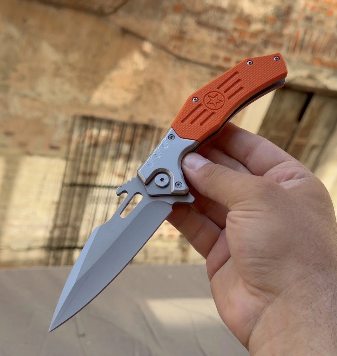 D2 ÇELİK / TURUNCU KABZE PASLANMAZ ÇELİK 21CM