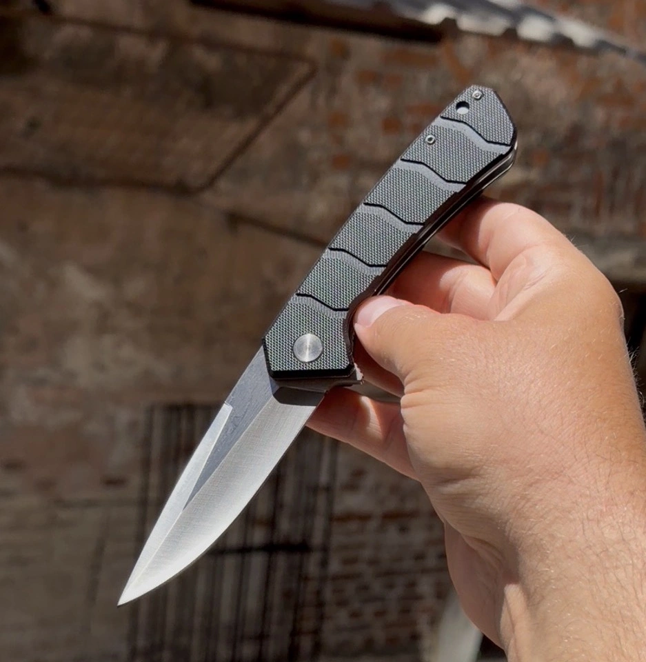 D2 ÇELİK / WD25 SİYAH MİKA KABZE KALİTELİ ÇELİK ÇAKI 21CM