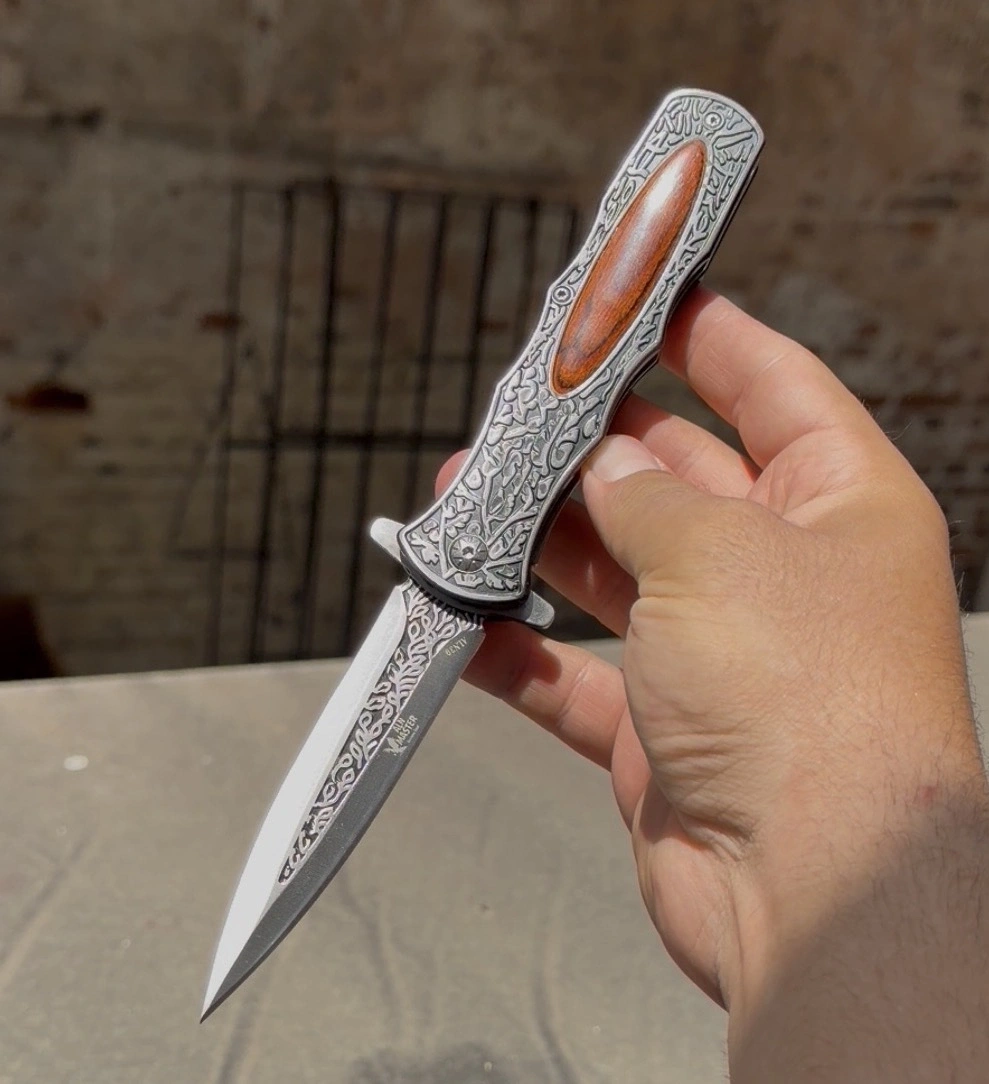 Haps Bugs JH19A Ahsap İşlemeli Sivri Çakı 21cm
