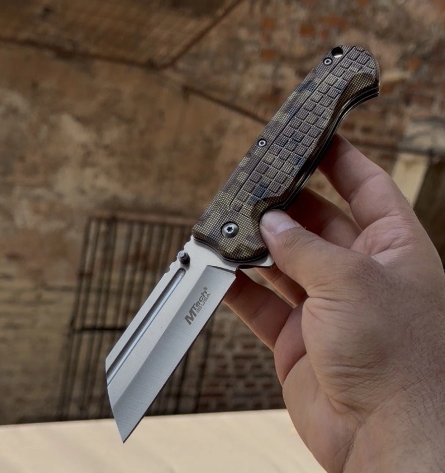 Mtech Kamuflaj Tanto Kesim Oluklu Çakı 21cm