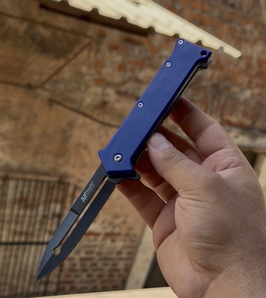Mtech Mavi Oluklu Bıçak Çakı 21cm