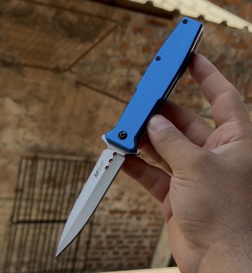 Mtech Mavi Sivri Delikli Çakı 21cm