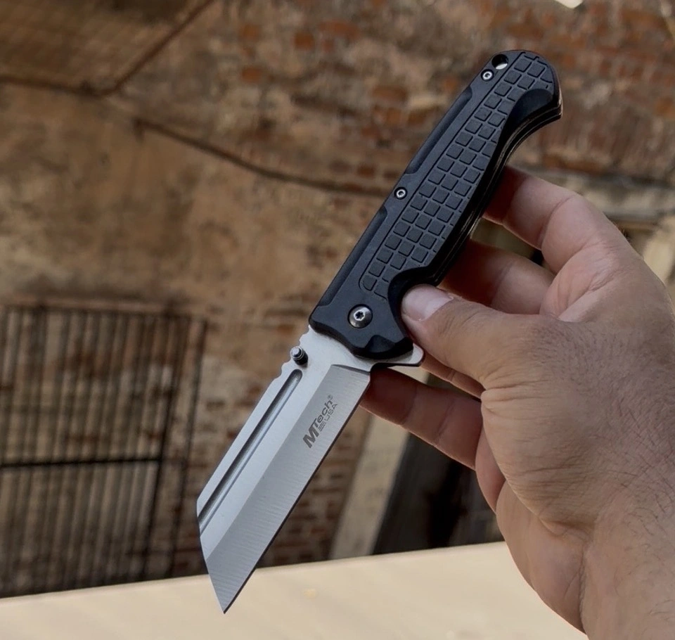 Mtech Siyah Tanto Kesim Oluklu Namlu 21cm Çakı