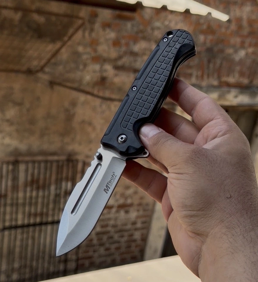Mtech Siyah Tombul Oluklu Çakı 21 cm