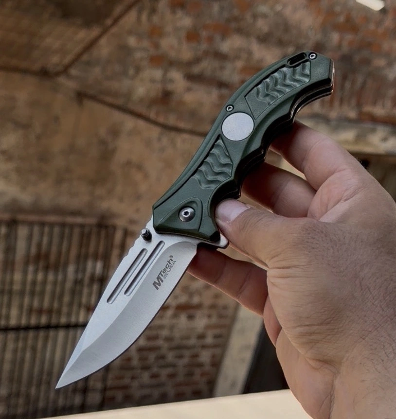 Mtech Yeşil Çift Oluklu Namlu 21cm Çakı