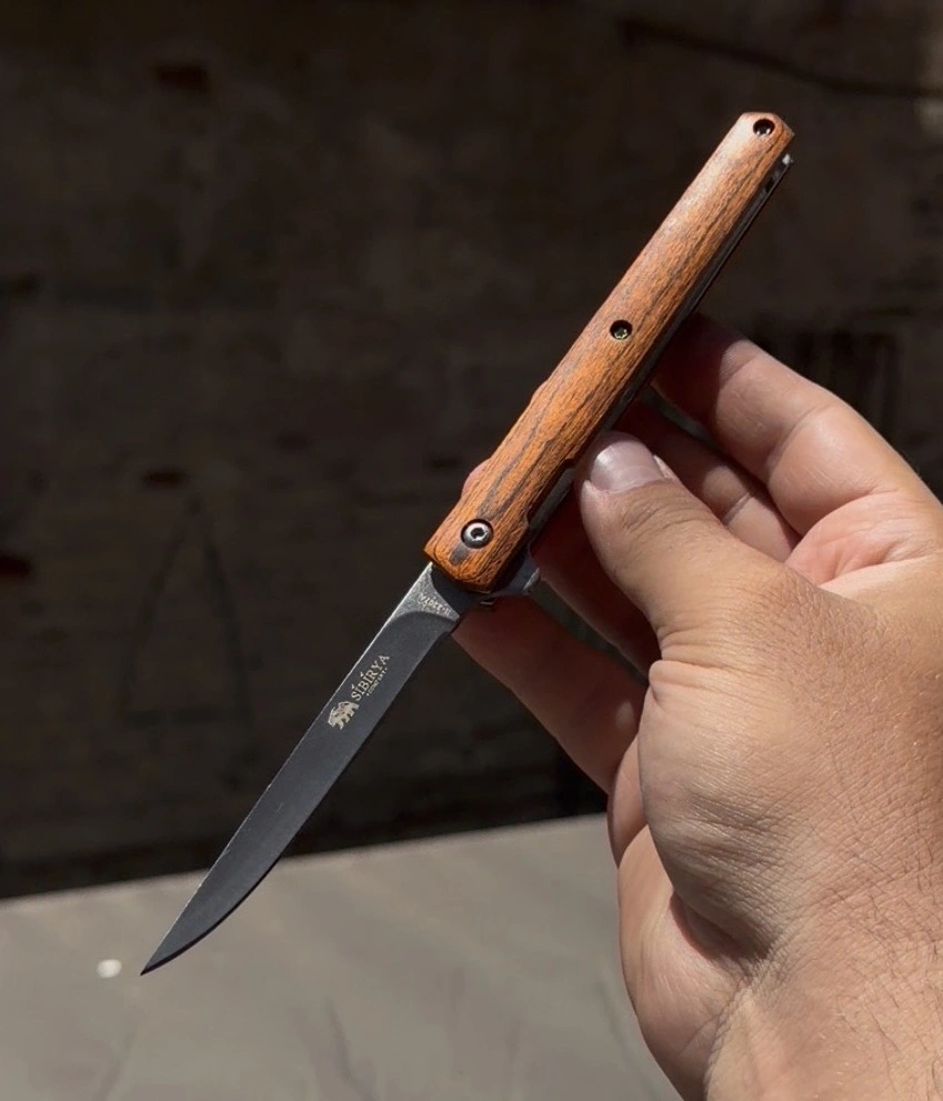 Sibirya 2207A 20cm Ahsap Beyefendi Çakısı Kılıf Hediyeli