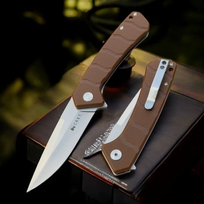 CRKT MİKA KABZE PASLANMAZ KAHVERENGİ ÇAKI 20CM