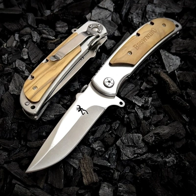 BROWNİNG AHSAP DETAYLI 21 CM KAMP ÇAKISI