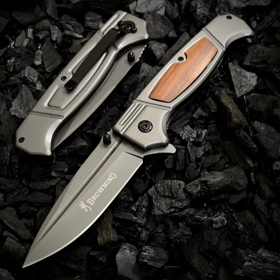 BROWNİNG AHSAP SAP DETAY 21 CM CLİPSLİ ÇAKI