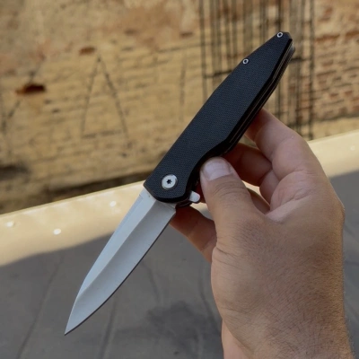 D2 ÇELİK / 1091BK SİYAH KABZE KALİTELİ ÇAKI 21CM