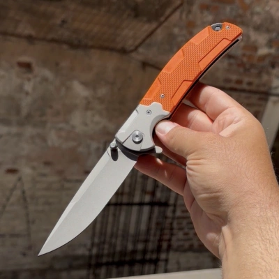 D2 ÇELİK / 2362 ORG TURUNCU KABZE KALİTELİ ÇAKI 23CM