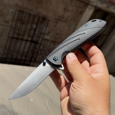 D2 ÇELİK / SİYAH KABZE PASLANMAZ ÇELİK 21CM