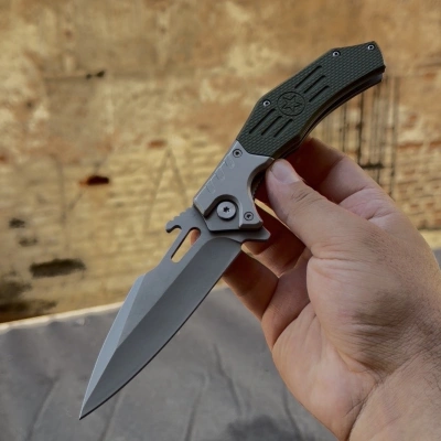 D2 ÇELİK / YEŞİL KABZE PASLANMAZ ÇELİK 21CM