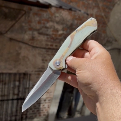 D2 ÇELİK / YEŞİL KABZE PASLANMAZ ÇELİK 21CM