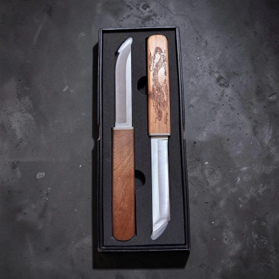 Japon Çeliği M390 Cift Bicak Ahsap Sap 20cm