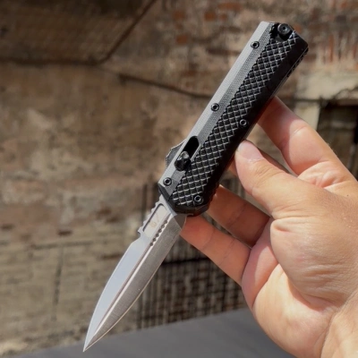 Microtech Glykon A01 Siyah İçten Cıkmalı OTF 21cm