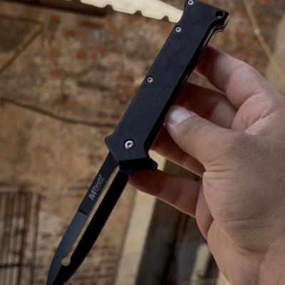 Mtech Siyah Oluklu Bıçak Çakı 21cm