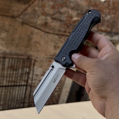 Mtech Siyah Tanto Kesim Oluklu Namlu 21cm Çakı