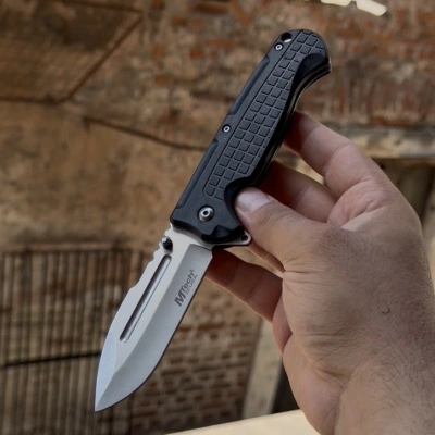 Mtech Siyah Tombul Oluklu Çakı 21 cm
